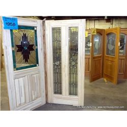 Exterior Door w/ Glass Front-Solid Maple-Lead Glass, 36x80