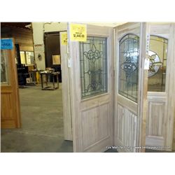 Exterior Door w/ Glass Front-Select Alder-Lead Glass, 36x80