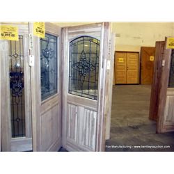 Exterior Door w/ Glass Front-Select Alder-Lead Glass, 36x80