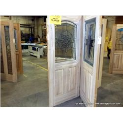 Exterior Door w/ Glass Front-Select Alder-Lead Glass, 36x80
