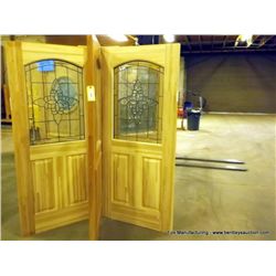 Exterior Door w/ Glass Front-Select Alder-Lead Glass, 36"x80"