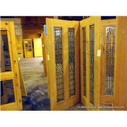Exterior Door w/ Glass Front-Solid Maple-Lead Glass, 36"x80"