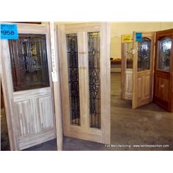 Exterior Door w/ Glass Front-Select Alder-Lead Glass, 36"x80"