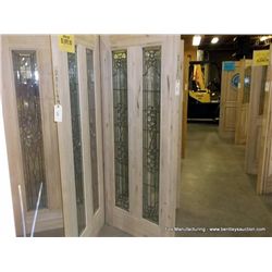 Exterior Door w/ Glass Front-Knotty Alder-Lead Glass, 36"x80"