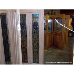 Exterior Door w/ Glass Front-Knotty Alder-Lead Glass, 36"x80"