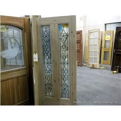 Door w/ Glass Front-Knotty Alder-Lead Glass, 36"x 80"