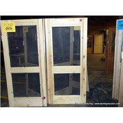 Wood Door w/ Screen Insert-Pine, 36x80