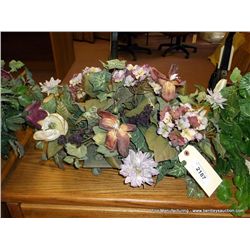 Flowers in Metal Pot