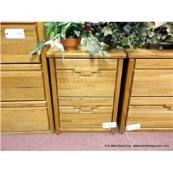 Oak 2 Drawer File Cabinet