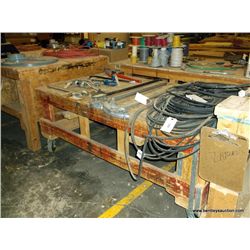6' x 3' 4" Wooden Rolling Work Table