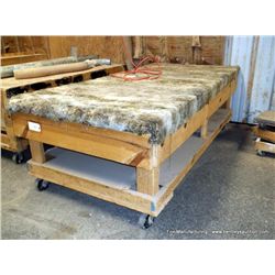 8'X 4' Wheeled Wooden Table