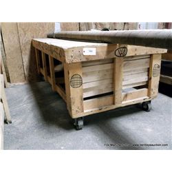 6'X 3' 8" Wheeled Work Table