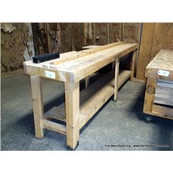 10' X 2' Wooden Work Bench