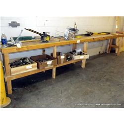 16'X 2' Wood WorkBench w/ Corner Bead
