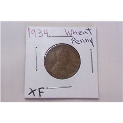 1934 XF Wheat Cent
