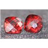 Image 1 : 5.94 CTW CUSSION CHECKERED BOARD GARNET 8X8MM (2)