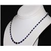 Image 2 : APROX. 24K; SAPPHIRE AND DIAMOND 14K GOLD NECKLACE