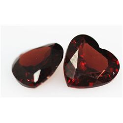 3.86 CTW HEART SHAPED GARNET 8MM (2)