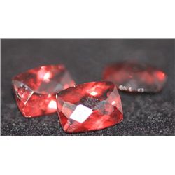 5.32 CTW CUSSION CHECKERED BOARD GARNET 6X8MM (3)