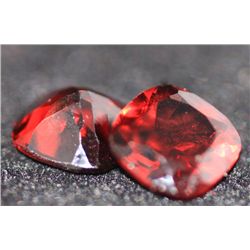 4.8 CTW CUSSION CHECKERED BOARD GARNET 8X8MM (2)