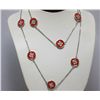 Image 2 : RED SILVER FASHION NECKLACE