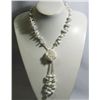 Image 1 : BEADED HOWLITE WITH FLOWER PENDANT