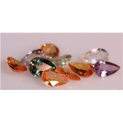 7.36 CTW MIX SAPPHIRE PEARSHAPE 5X7mm