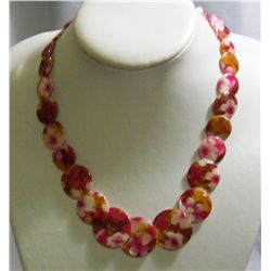 275CTW PHILIPPINE ALOHA CAPIZ NECKLACE 16INCH