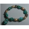 Image 1 : 197CTW NATURL BLUE TURQUOISE SKULL AND PHILIPPINE PEACH