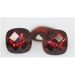 5.94 CTW CUSSION CHECKERED BOARD GARNET 7X7MM (3)
