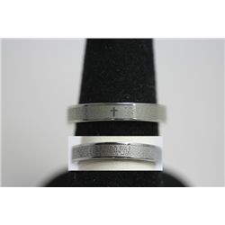 BRASS RING WITH ENGRAVED CROSS AND PRAYER