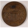 Image 1 : 1868 TWO CENT PIECE, ORIGINAL XF