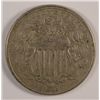Image 1 : 1866 WITH RAYS SHIELD NICKEL XF+ NICE!