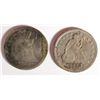 Image 1 : 1853 "LOVE TOKEN" & 1853 VF SEATED QUARTERS