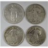 Image 1 : 4-1917 STANDING LIBERTY QUARTERS ( 17-I, 17-D I, 17-S I, 17 II) AG-VG