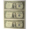 Image 1 : 3 CONSECUTIVE SERIAL NUMBER $1 SILVER CERTIFICATES