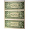 Image 2 : 3 CONSECUTIVE SERIAL NUMBER $1 SILVER CERTIFICATES