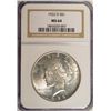 Image 1 : 1922-D PEACE DOLLAR NGC MS64 WHITE