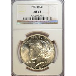 1927-D PEACE DOLLAR NGC MS62