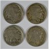 Image 1 : (4) DIFFERENT 1913 BUFFALO NICKELS ( 13 I, 13-DI, 13 I, 13 II)