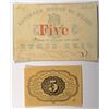Image 2 : 1862 FIVE CENT SOUTH CAROLINA NOTE & 1862 FIVE CENT POSTAGE CURRENCY