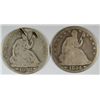 Image 1 : 1853 AG & 1854 GOOD SEATED HALF DOLLAR