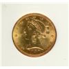 Image 2 : 1899 $5 GOLD LIBERTY NGC MS-61