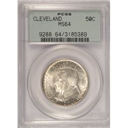 1936 CLEVELAND HALF DOLLAR PCGS MS64 GREEN LABEL