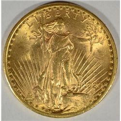 1920 $20 ST. GAUDENS GOLD MS64, RARE