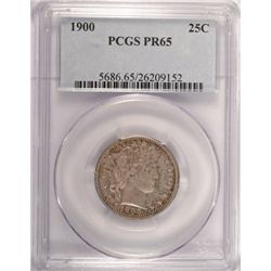 1900 BARBER QUARTER PCGS PROOF 65 SUPERB COLOR