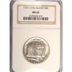 1936 LONG ISLAND NGC MS63 WHITE