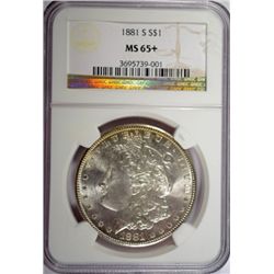 1881-S MORGAN DOLLAR NGC MS-65+