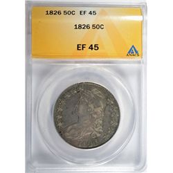 1826 BUST HALF DOLLAR ANACS EF-45