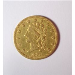 1837 $2.50 GOLD CLASSIC XF-AU NICE